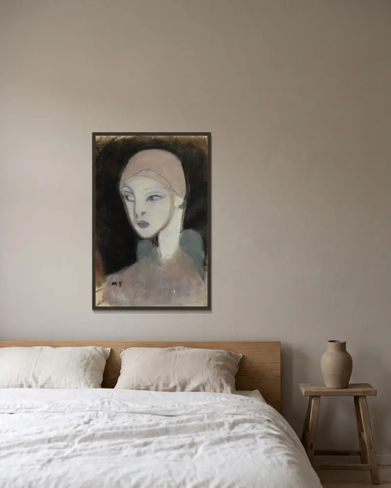 Girl from the Islands, Helene Schjerfbeck v rámu na stěně