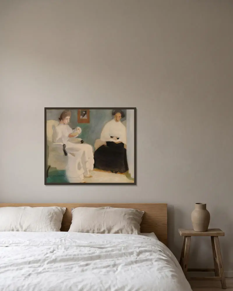 Girls Reading, Helene Schjerfbeck w ramie na ścianie