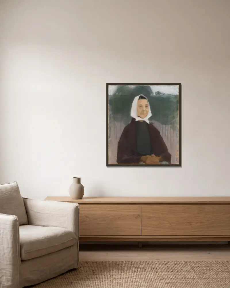 Granny, Helene Schjerfbeck w ramie na ścianie