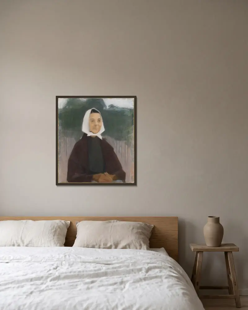 Granny, Helene Schjerfbeck w ramie na ścianie