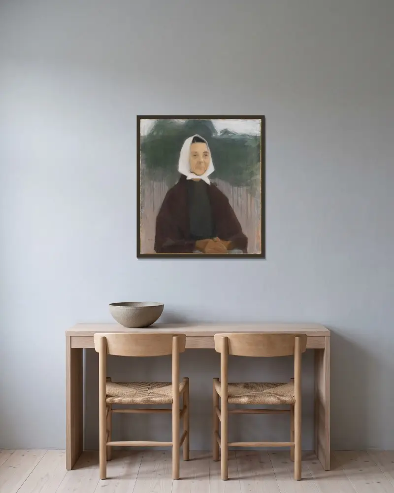 Granny, Helene Schjerfbeck w ramie na ścianie