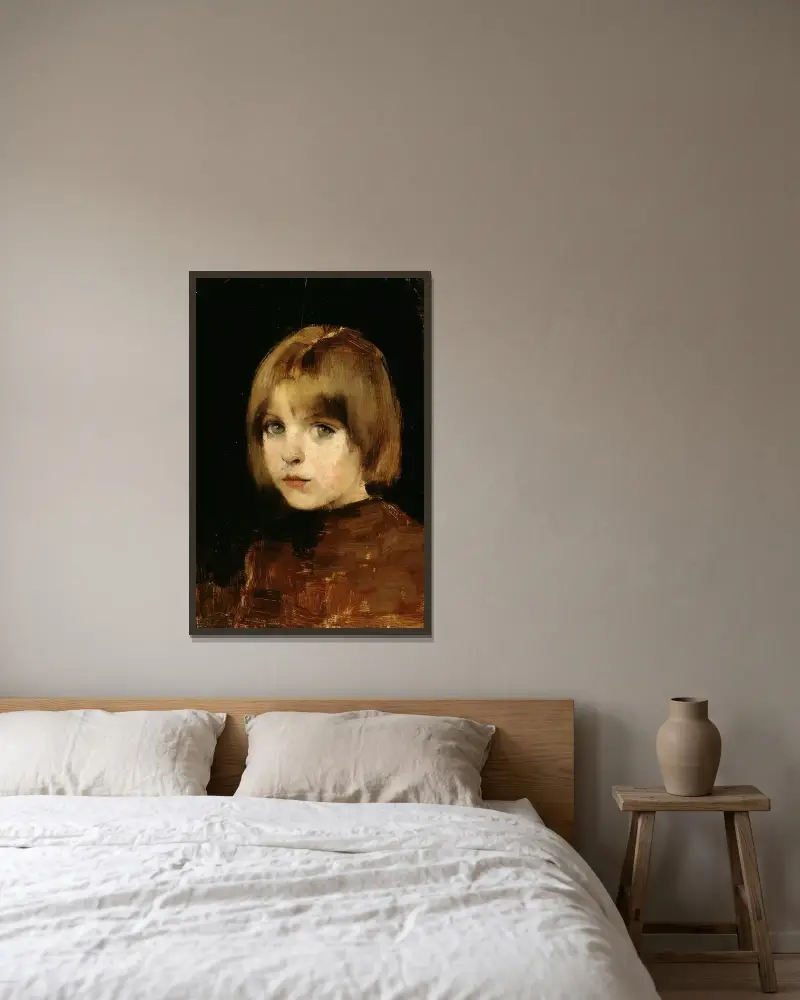 Head Of A Girl, Helene Schjerfbeck v rámu na stěně