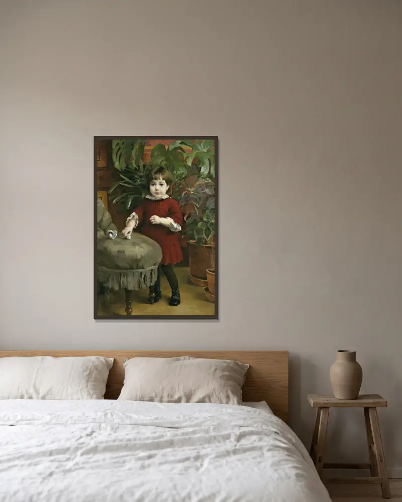 Malá Gudrun, Helene Schjerfbeck v rámu na stěně