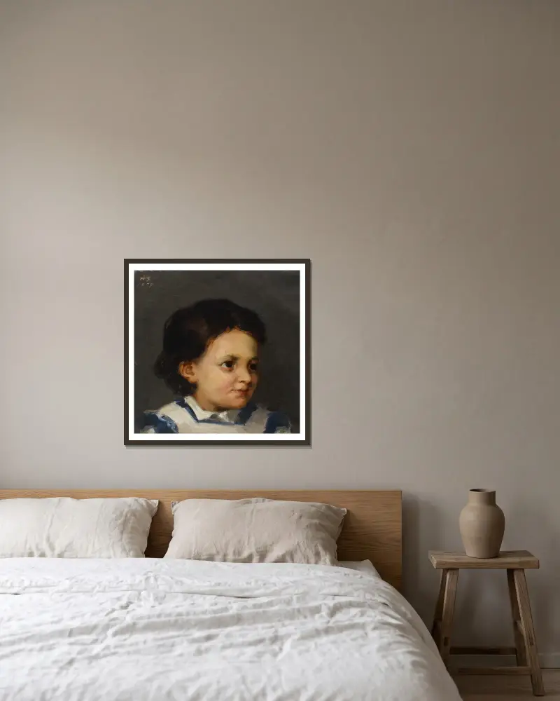 Malá Liisa, Helene Schjerfbeck v rámu na stěně