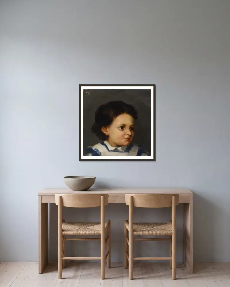 Malá Liisa, Helene Schjerfbeck v rámu na stěně
