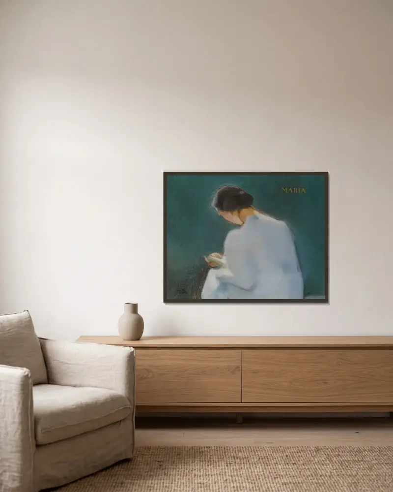 Maria, Helene Schjerfbeck v rámu na stěně