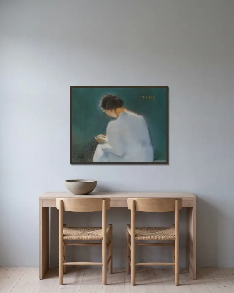 Maria, Helene Schjerfbeck v rámu na stěně