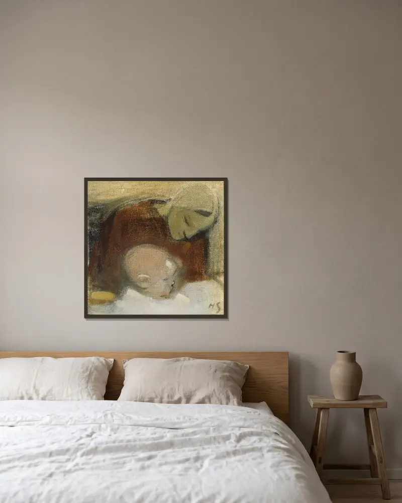 Mother and Child, Helene Schjerfbeck w ramie na ścianie
