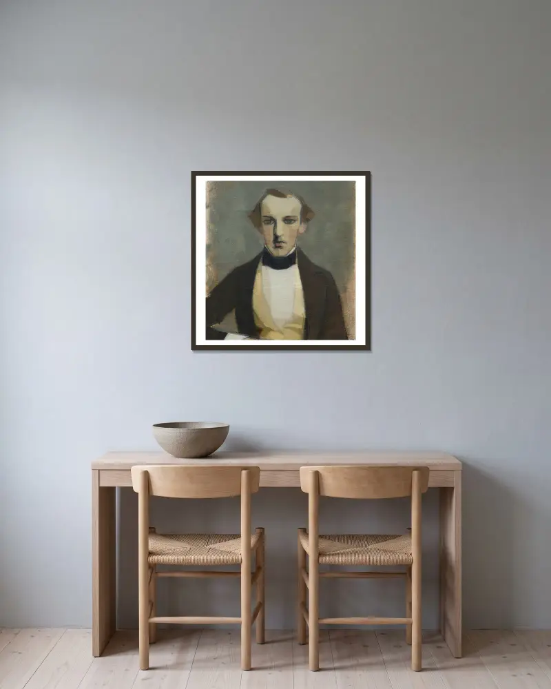 My father av Helene Schjerfbeck inramad på en vägg