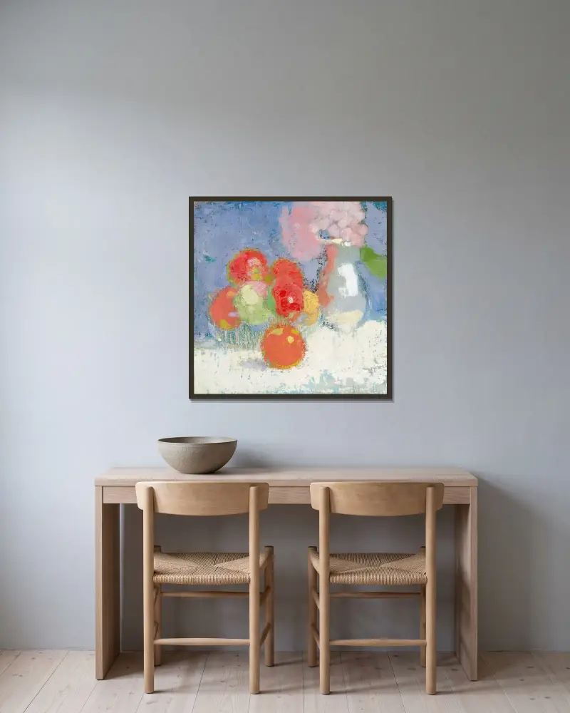 Red Apples, Helene Schjerfbeck w ramie na ścianie