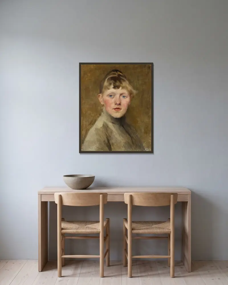 Self-Portrait, Helene Schjerfbeck v rámu na stěně