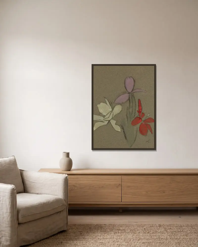 Small Lilies, Helene Schjerfbeck w ramie na ścianie