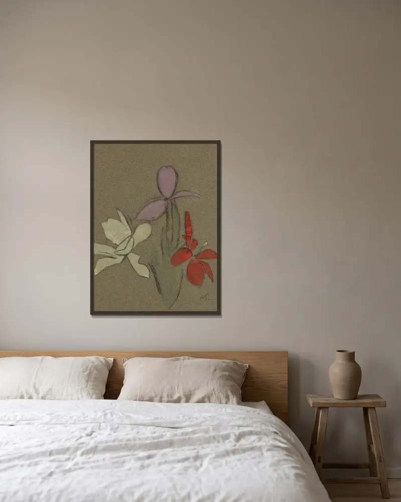 Small Lilies, Helene Schjerfbeck w ramie na ścianie