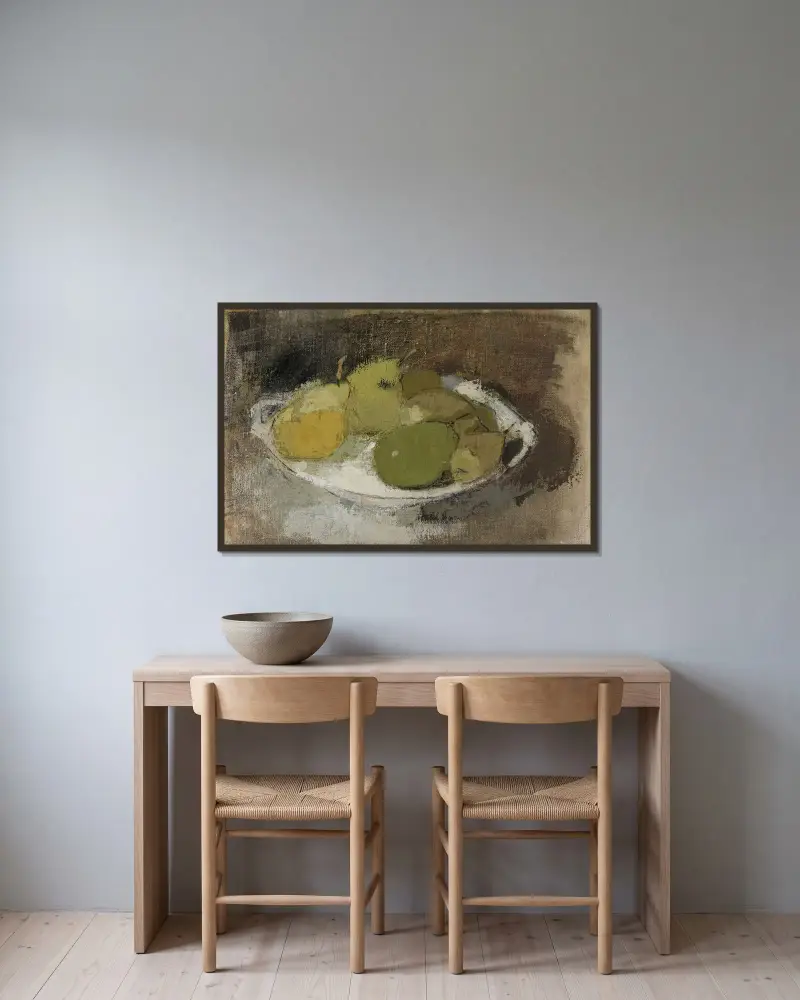 Still Life in Green, Helene Schjerfbeck w ramie na ścianie