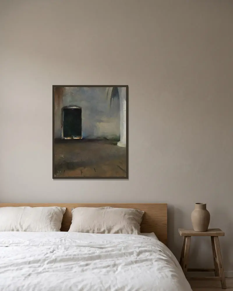 The Door, Helene Schjerfbeck w ramie na ścianie