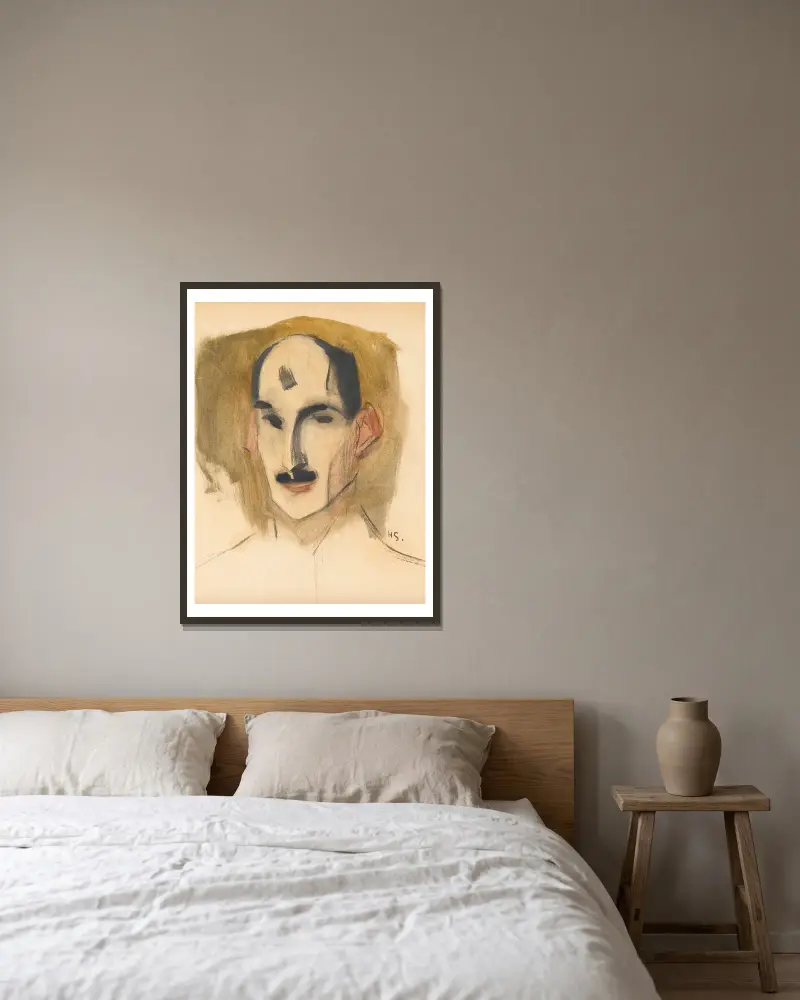 Szermierz, Helene Schjerfbeck w ramie na ścianie