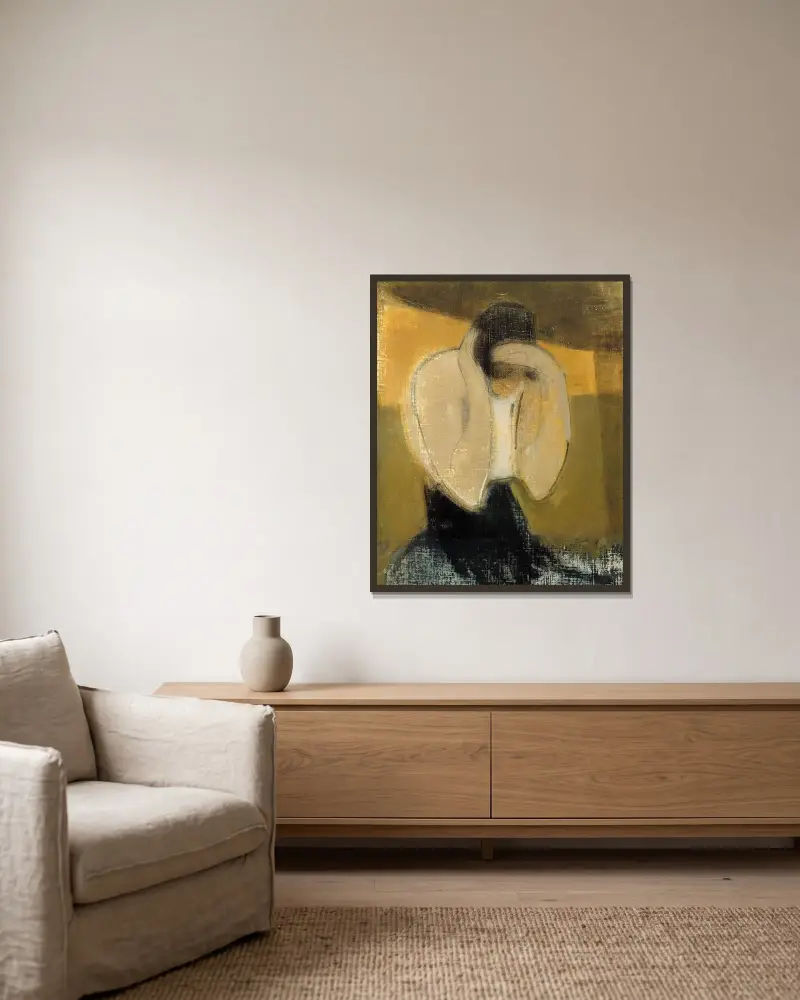 The Gipsy Woman, Helene Schjerfbeck w ramie na ścianie