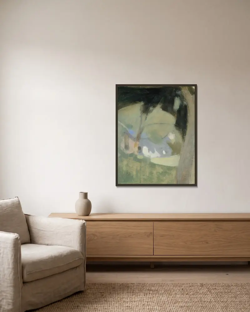 The Old Brewery (Composition), Helene Schjerfbeck v rámu na stěně