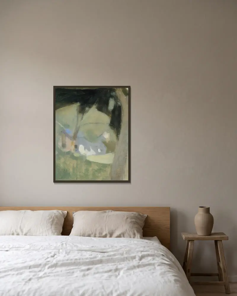 The Old Brewery (Composition), Helene Schjerfbeck v rámu na stěně
