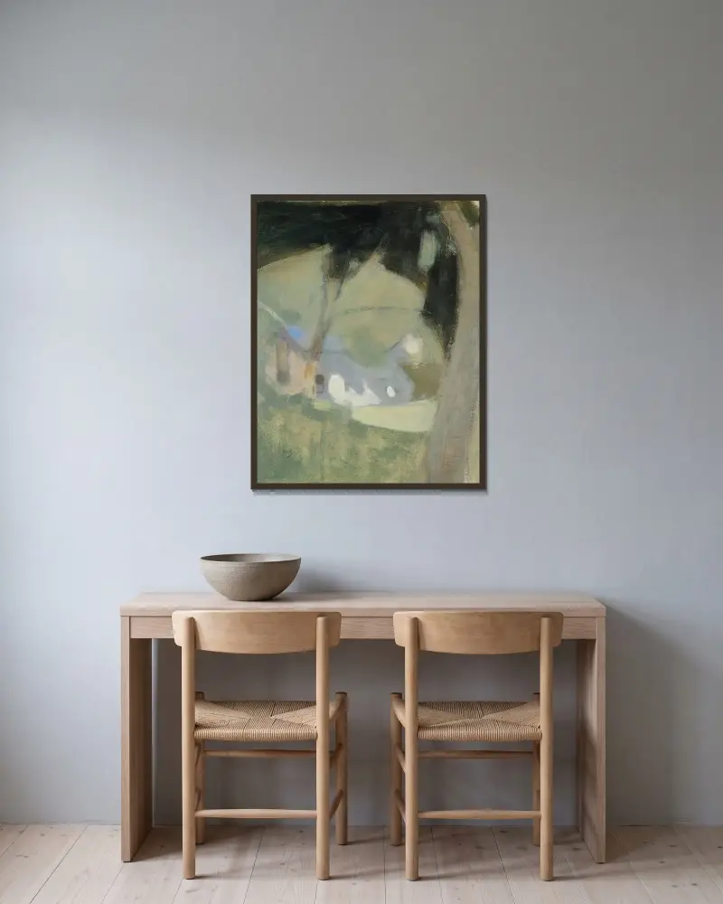 The Old Brewery (Composition), Helene Schjerfbeck v rámu na stěně