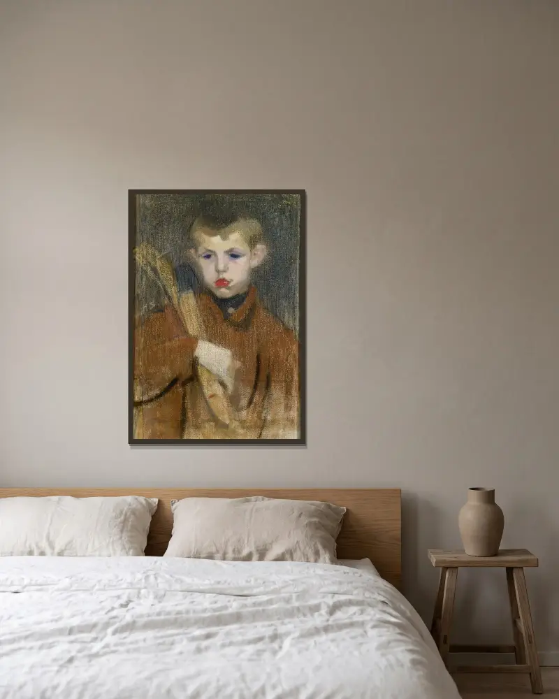 The Woodcutter I, Helene Schjerfbeck w ramie na ścianie