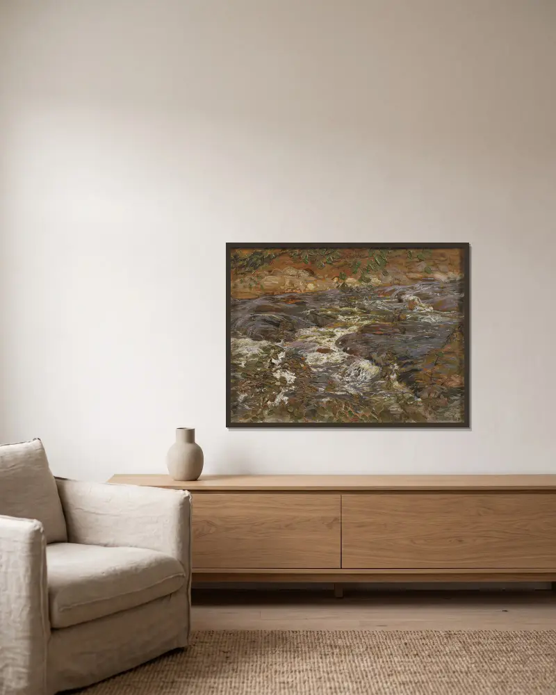 Cascading Brook, Helmer Osslund w ramie na ścianie