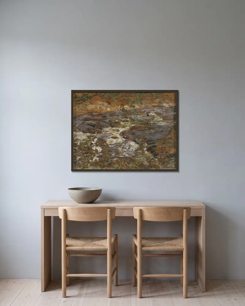 Cascading Brook, Helmer Osslund w ramie na ścianie