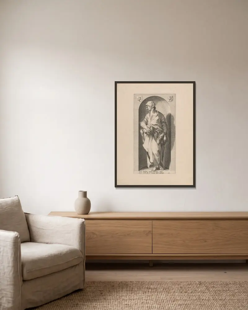 Chciwość, Hendrick Goltzius w ramie na ścianie