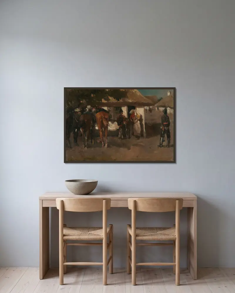 Kwaterunek wojsk, George Hendrik Breitner w ramie na ścianie