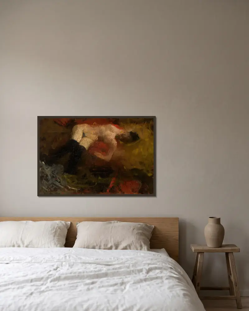 Nude av George Hendrik Breitner inramad på en vägg