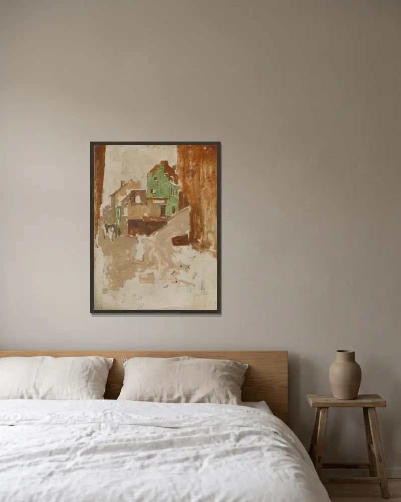 Straße in Montmartre, Paris von George Hendrik Breitner gerahmt an einer Wand