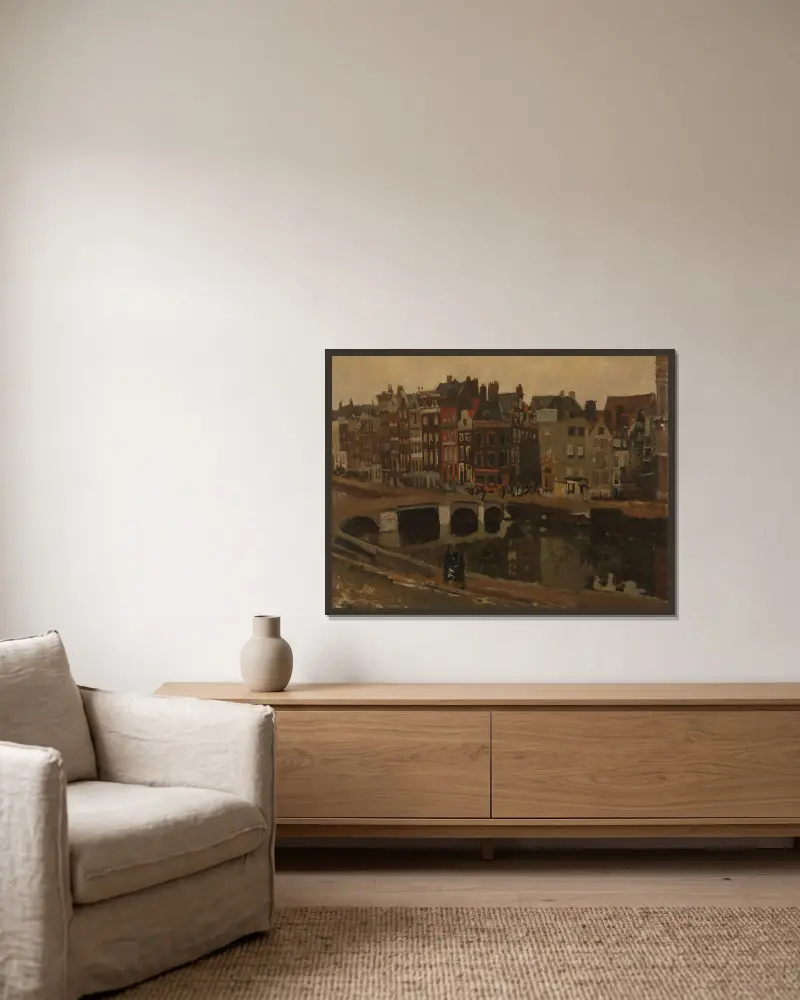 Rokin, Amsterdam, George Hendrik Breitner v rámu na stěně