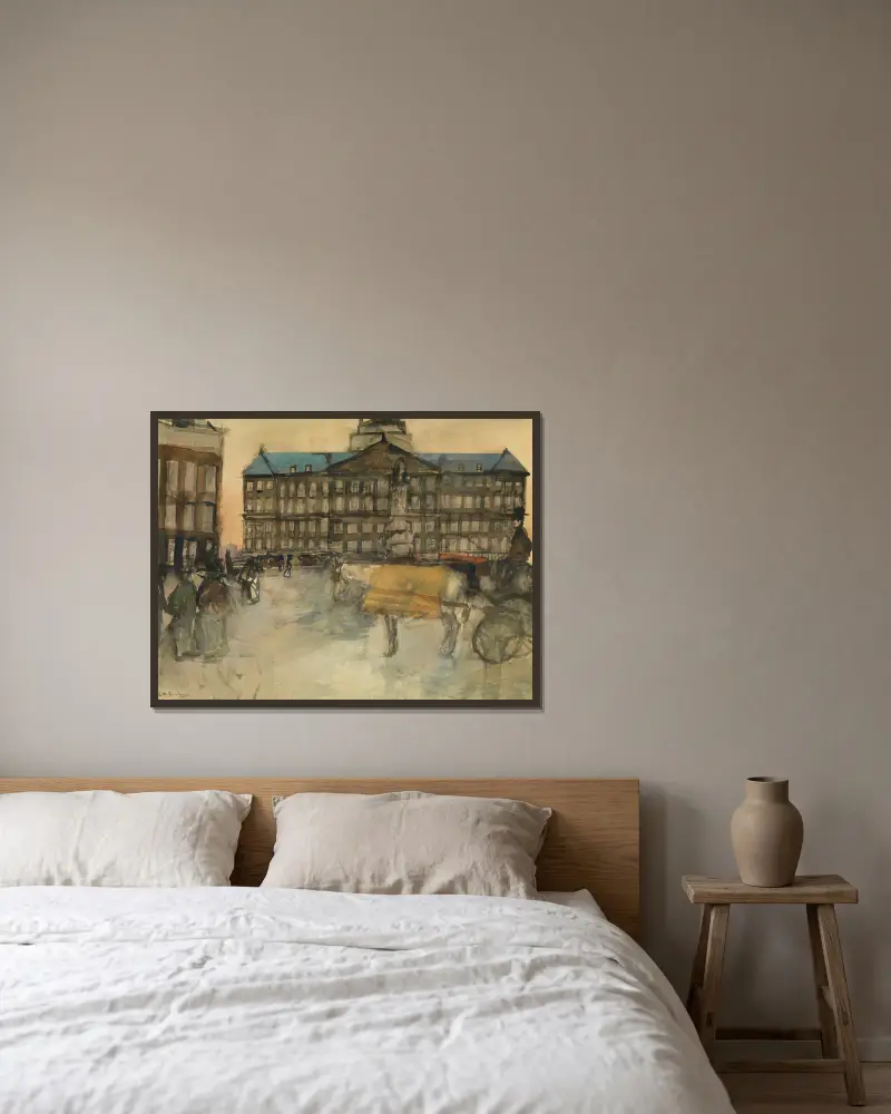 Amsterdamer Rathaus von George Hendrik Breitner gerahmt an einer Wand