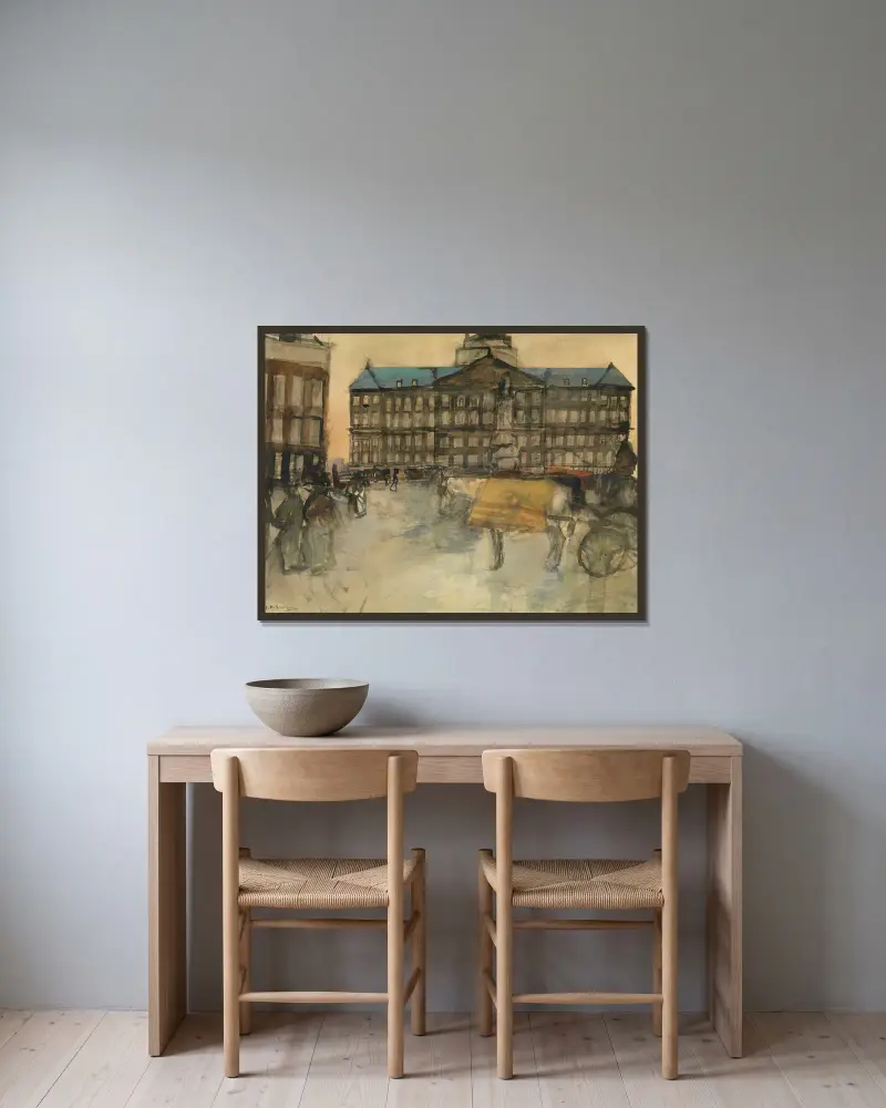 Amsterdamer Rathaus von George Hendrik Breitner gerahmt an einer Wand