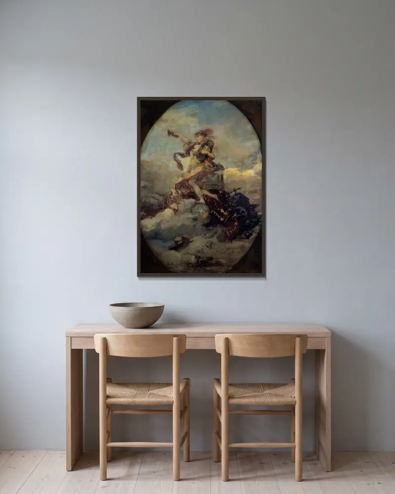 Allegorie der Bank von Henri Gervex gerahmt an einer Wand
