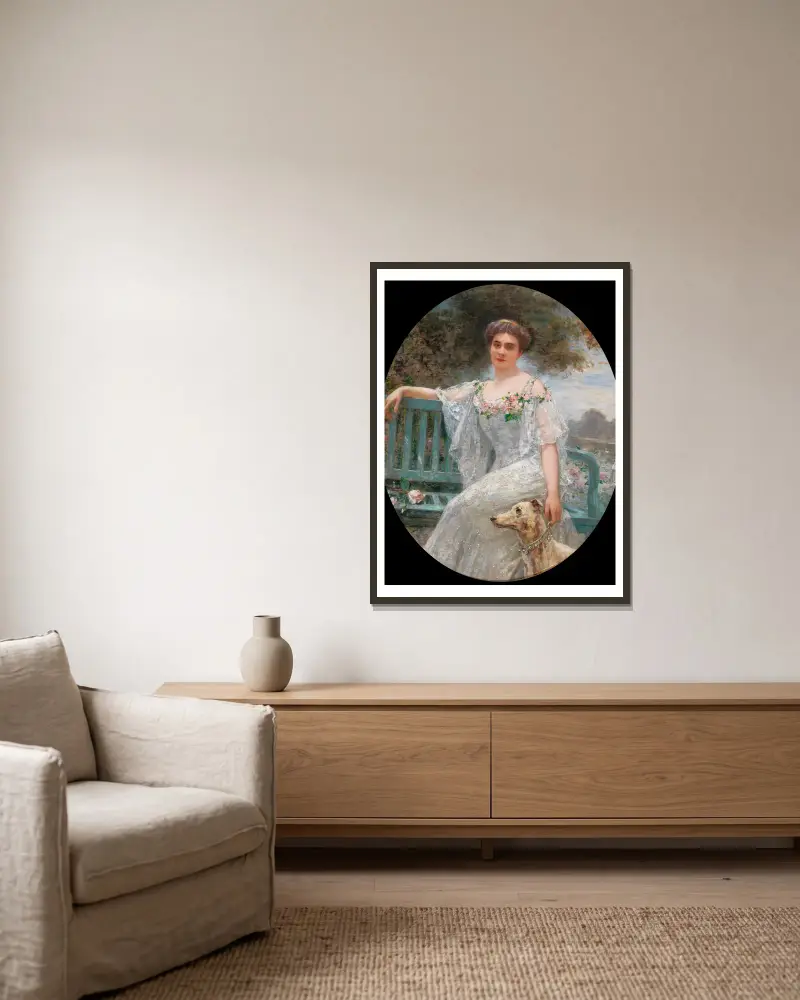Damenbildnis von Henri Gervex gerahmt an einer Wand