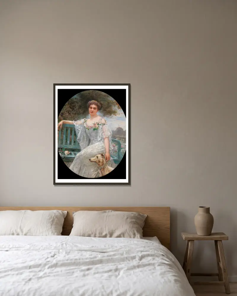 Damenbildnis von Henri Gervex gerahmt an einer Wand