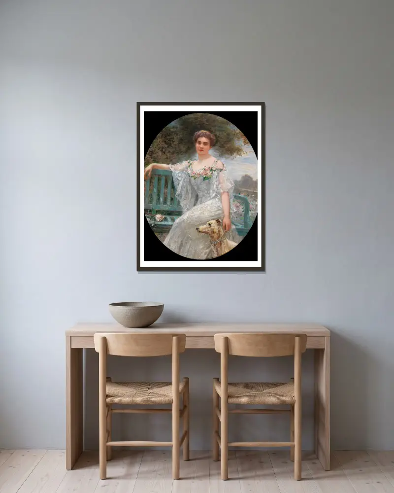 Damenbildnis von Henri Gervex gerahmt an einer Wand