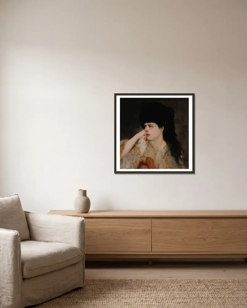L'attente trompée von Henri Gervex gerahmt an einer Wand