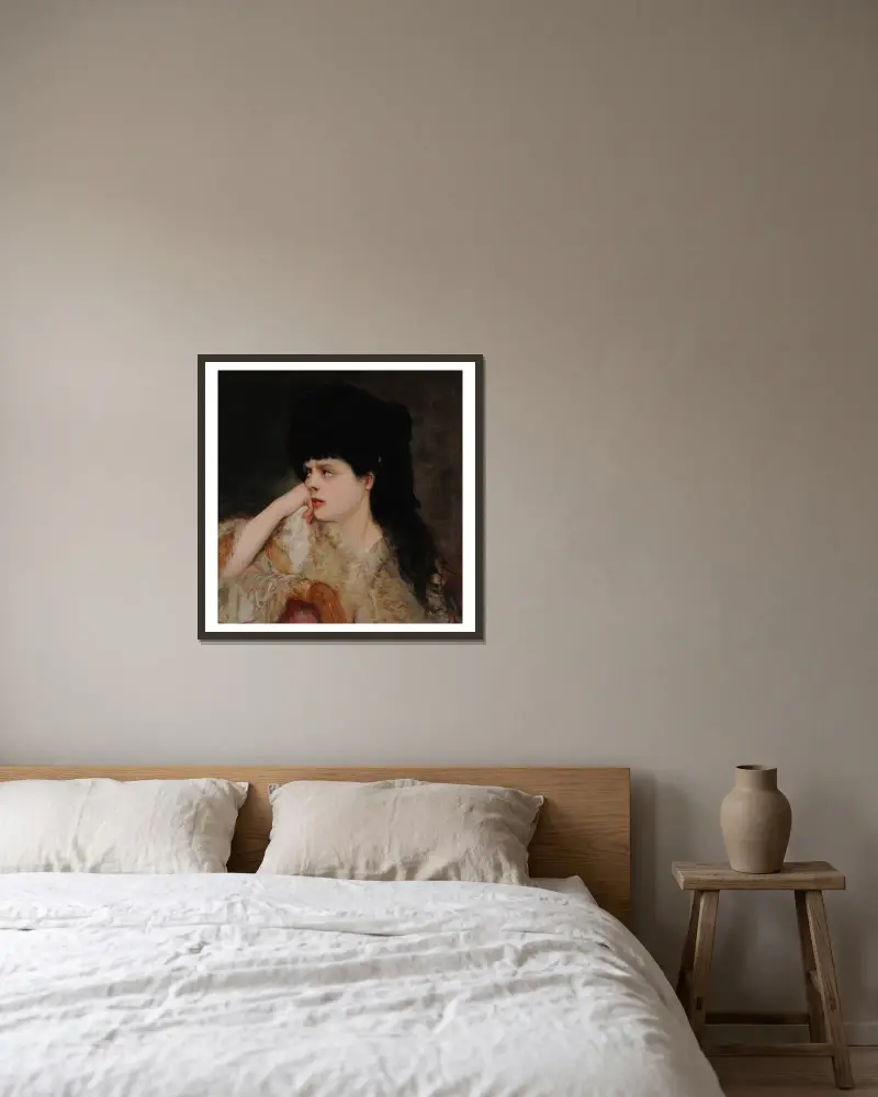 L'attente trompée von Henri Gervex gerahmt an einer Wand
