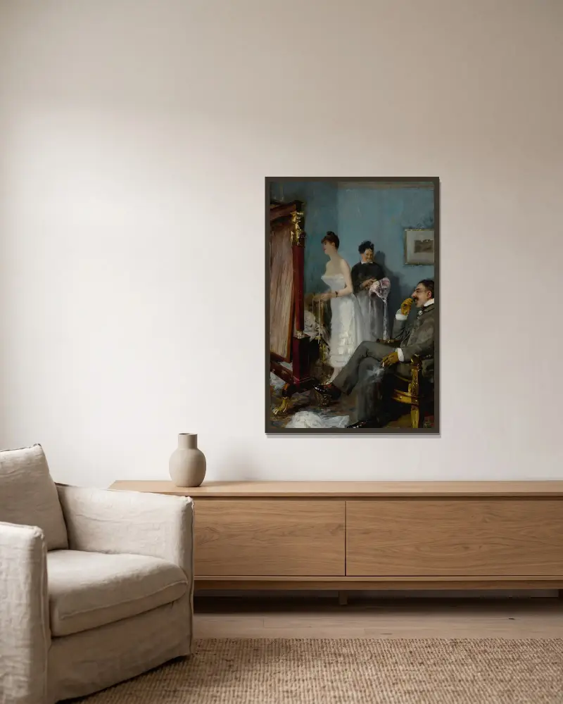 Nana von Henri Gervex gerahmt an einer Wand