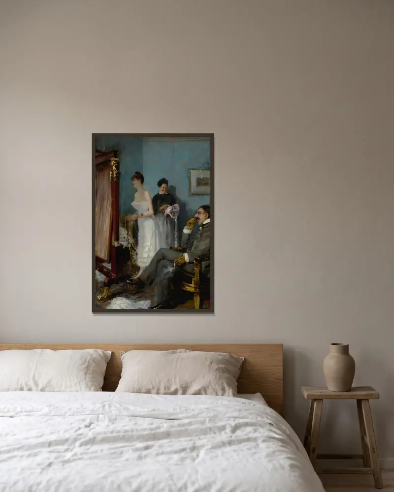 Nana von Henri Gervex gerahmt an einer Wand
