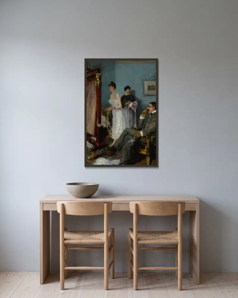 Nana von Henri Gervex gerahmt an einer Wand
