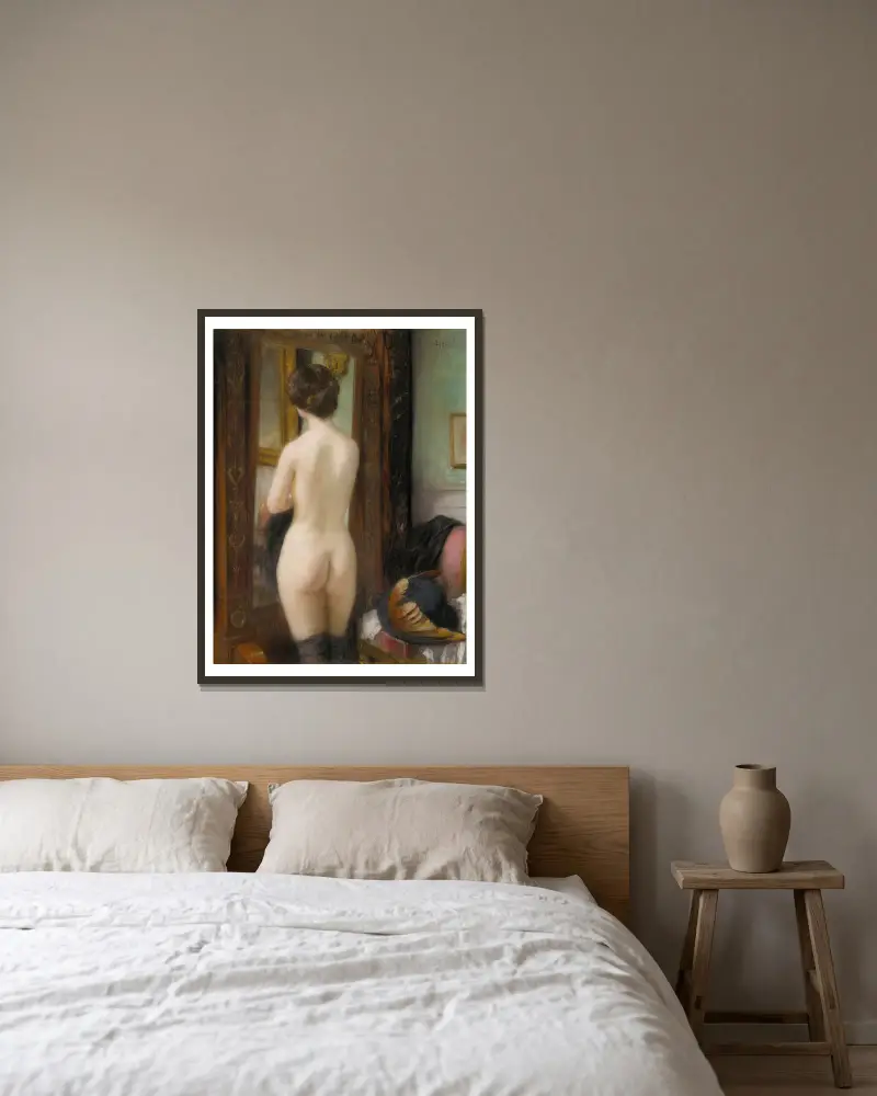 Nu à la psyche von Henri Gervex gerahmt an einer Wand