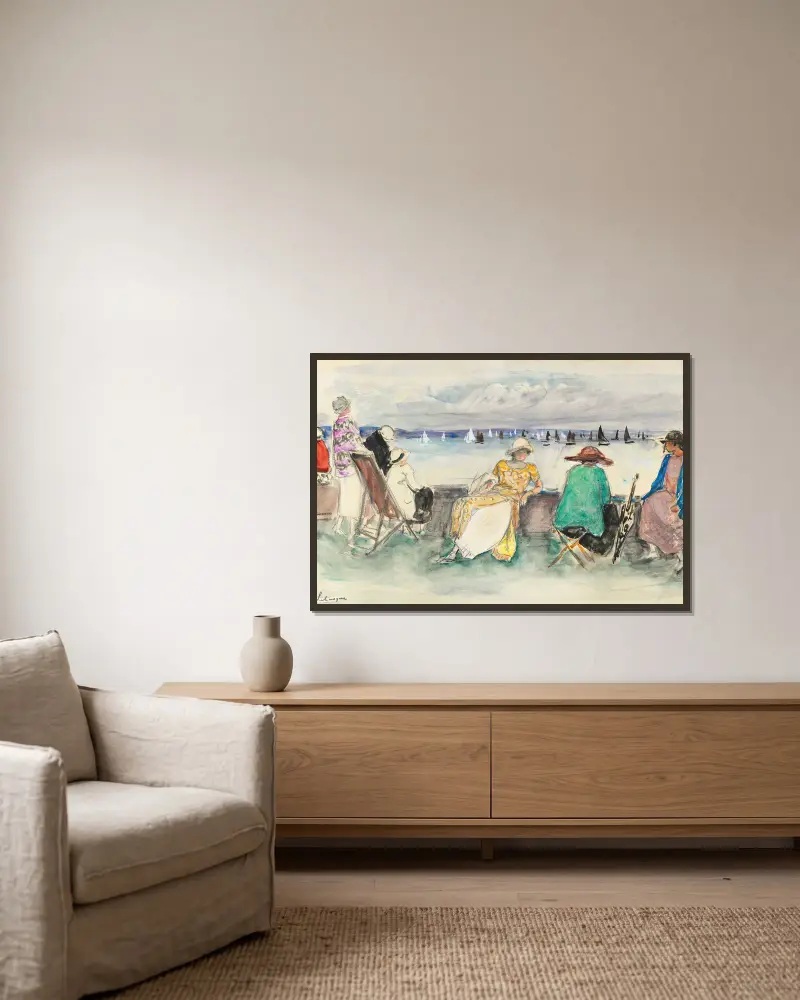 Žena u regaty, Henri Lebasque v rámu na stěně
