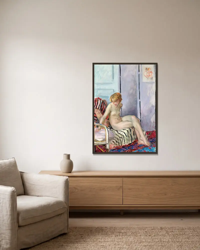 Sedící žena, Henri Lebasque v rámu na stěně