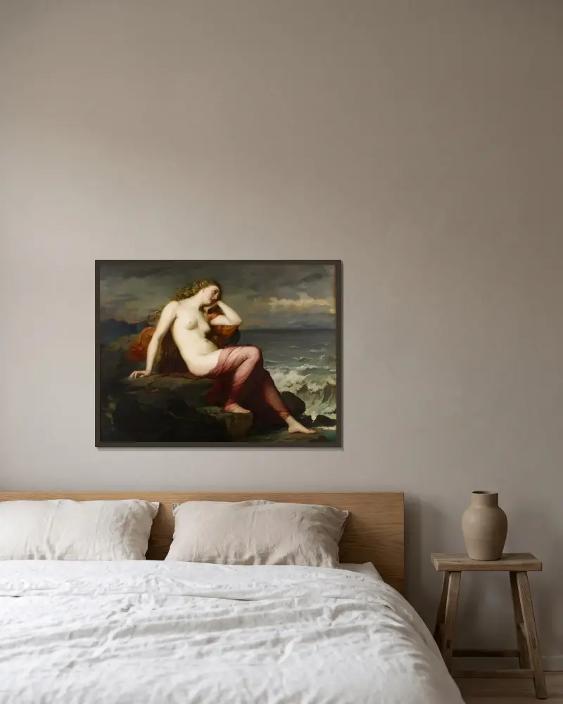 Calypso von Henri Lehmann gerahmt an einer Wand