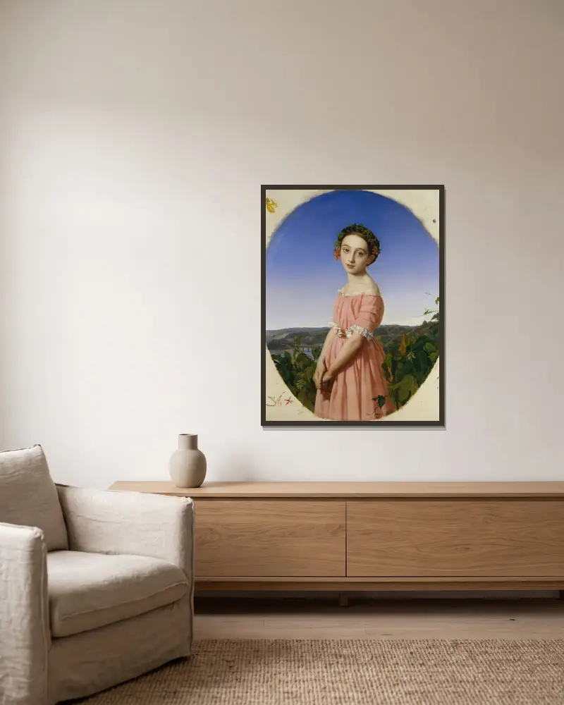 Faustine Léo (1832–1865) von Henri Lehmann gerahmt an einer Wand