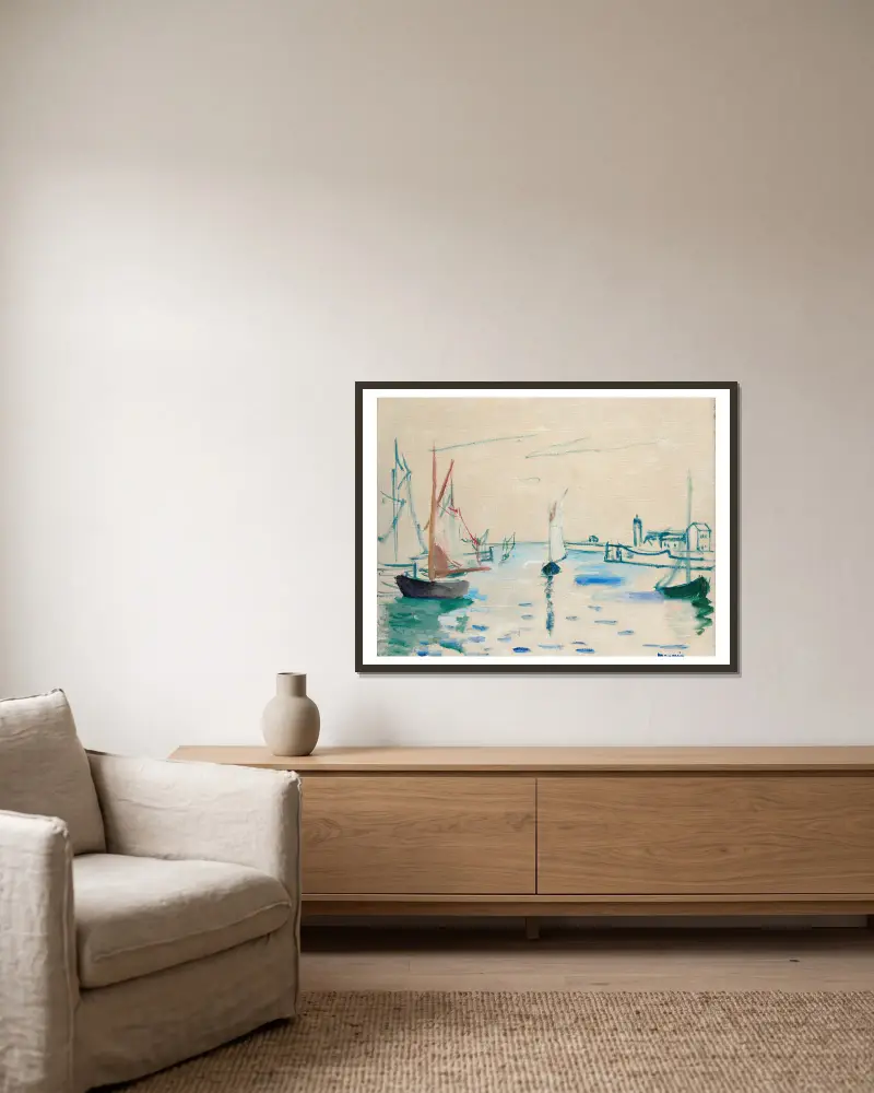 Honfleur, der kleine Hafen von Henri Manguin gerahmt an einer Wand