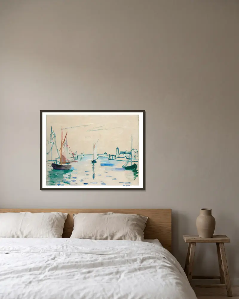 Honfleur, der kleine Hafen von Henri Manguin gerahmt an einer Wand